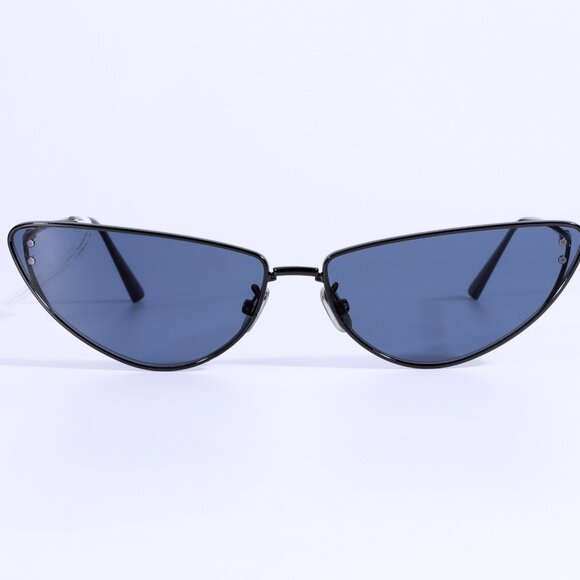 NEW $490 DIOR MissDior B1U H4B0 Cat Eye Sunglasses Thin Frame Black Blue Lens - Picture 7 of 10